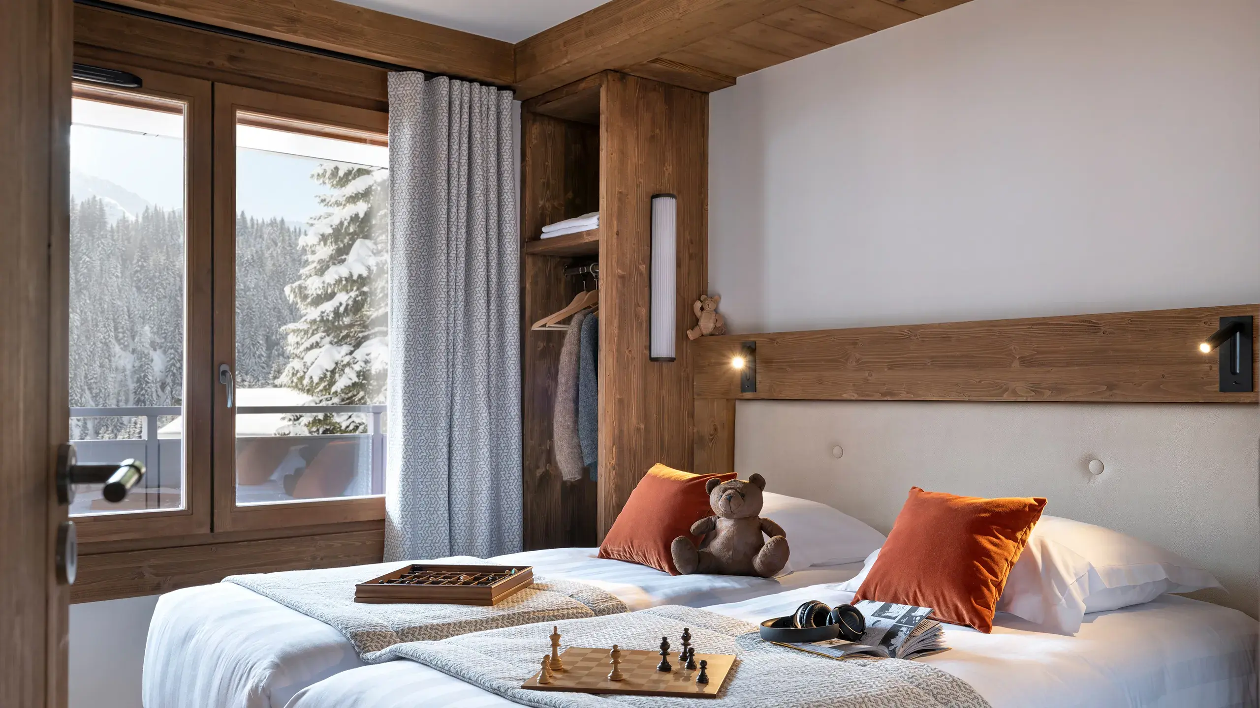 Chambre avec vue dans un appartement à vendre des Chalets Láska disponible aux Contamines-Montjoie