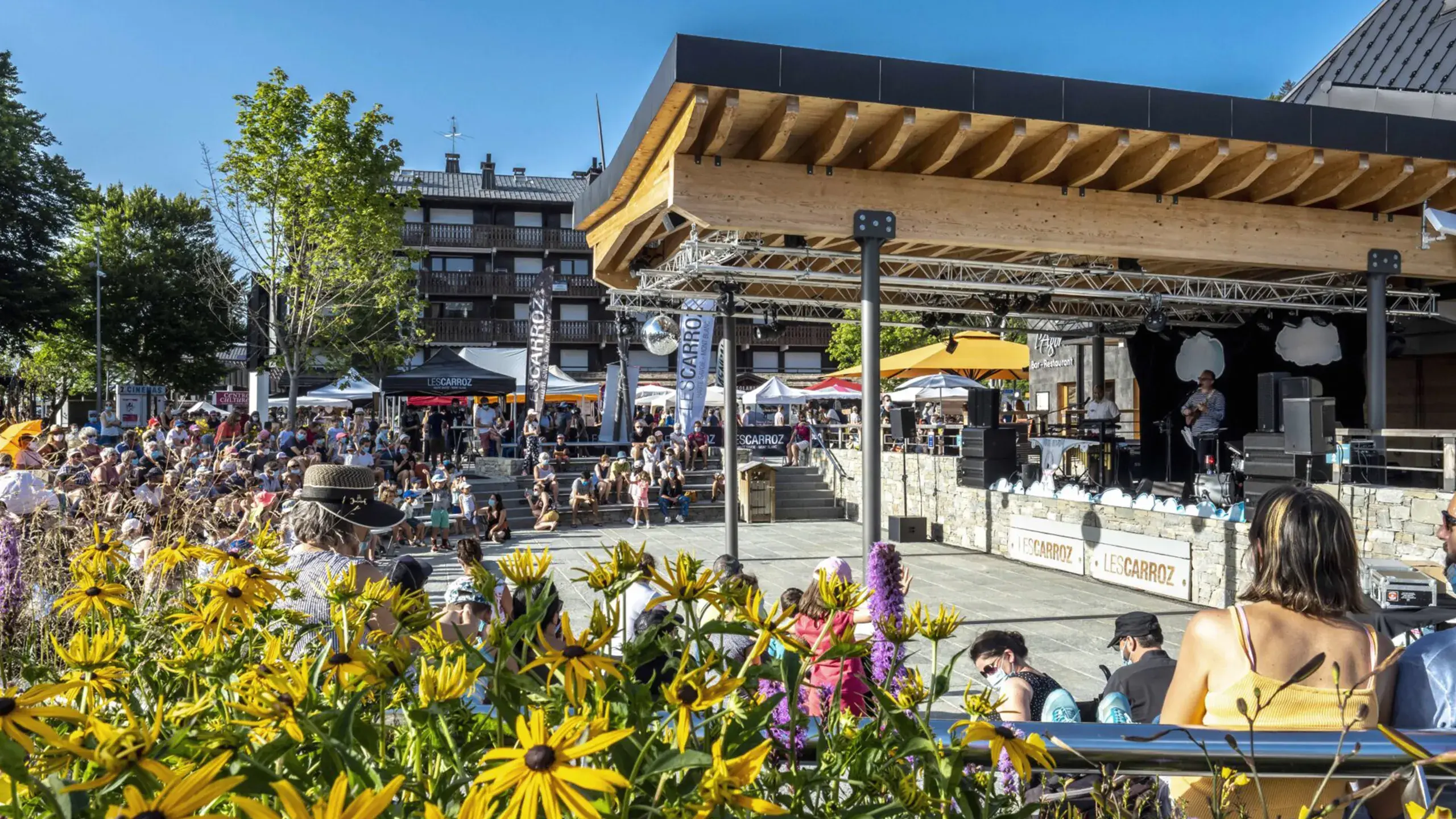 Plage du village des Carroz