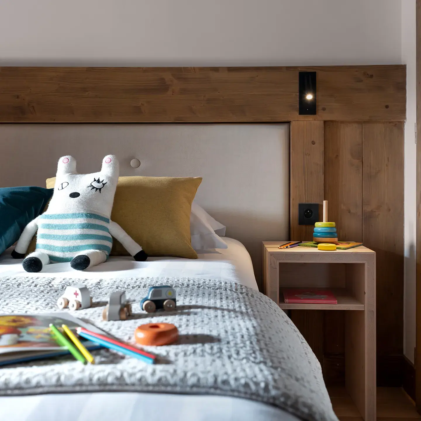 Chambre enfant dans un appartement disponible aux Chalets Láska situé aux Contamines-Montjoie