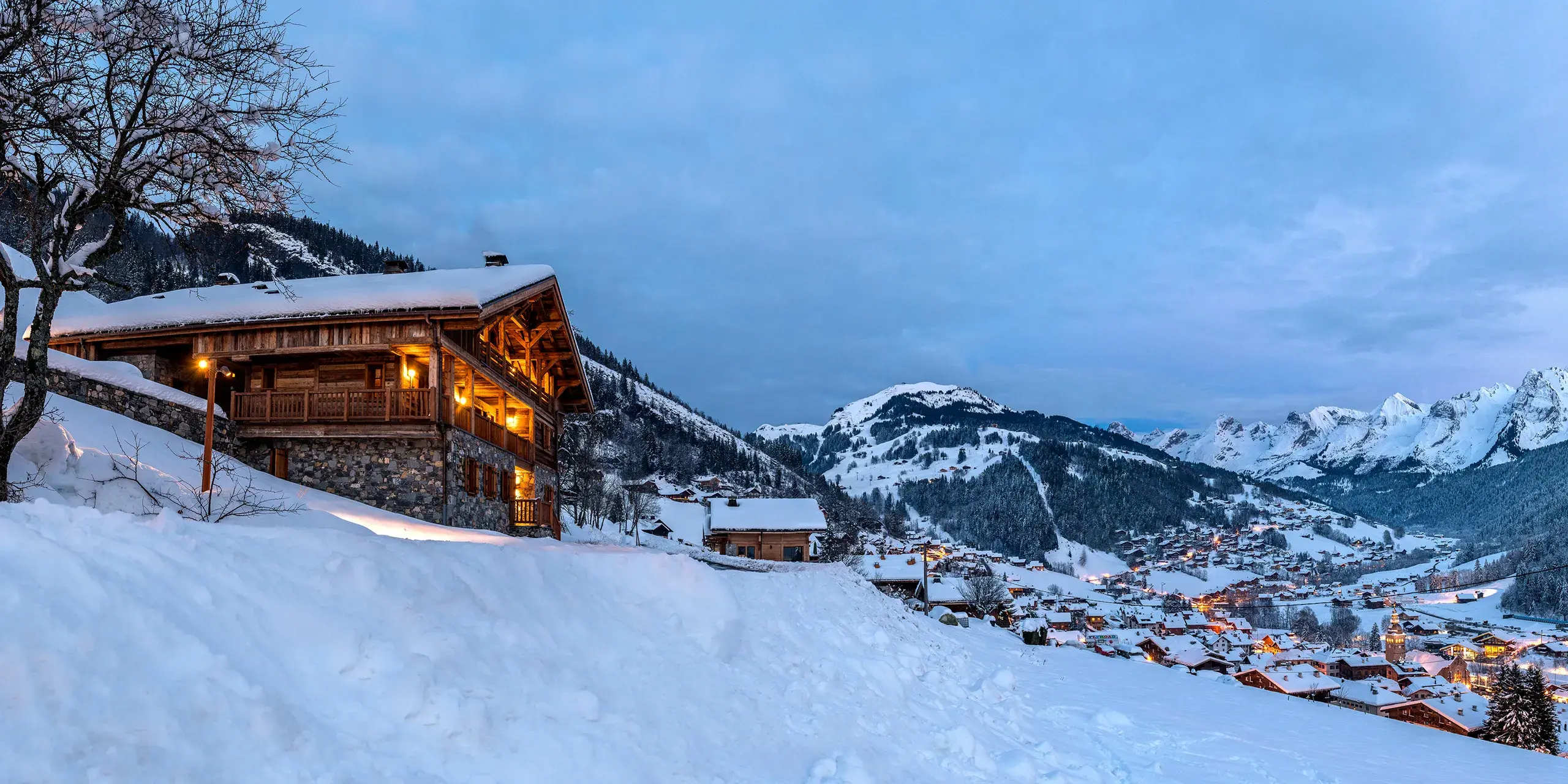 La Ferme de Juliette - Le Grand-Bornand - Hiver - Nuit - Extérieur