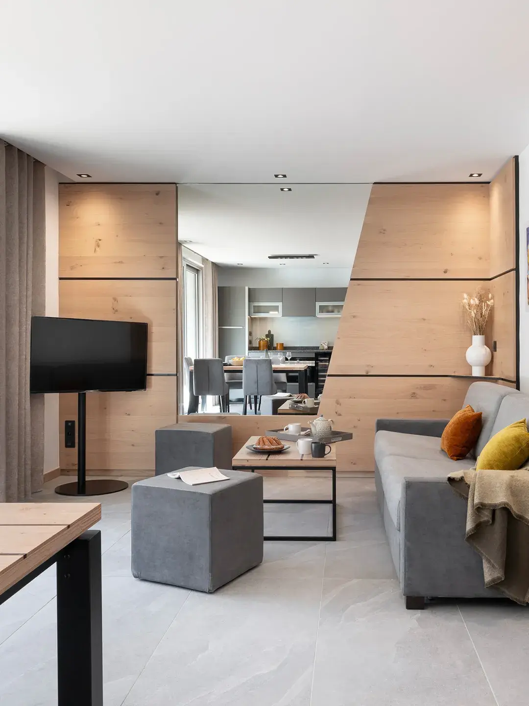 Salon d'un appartement de la résidence Alhéna à Flaine