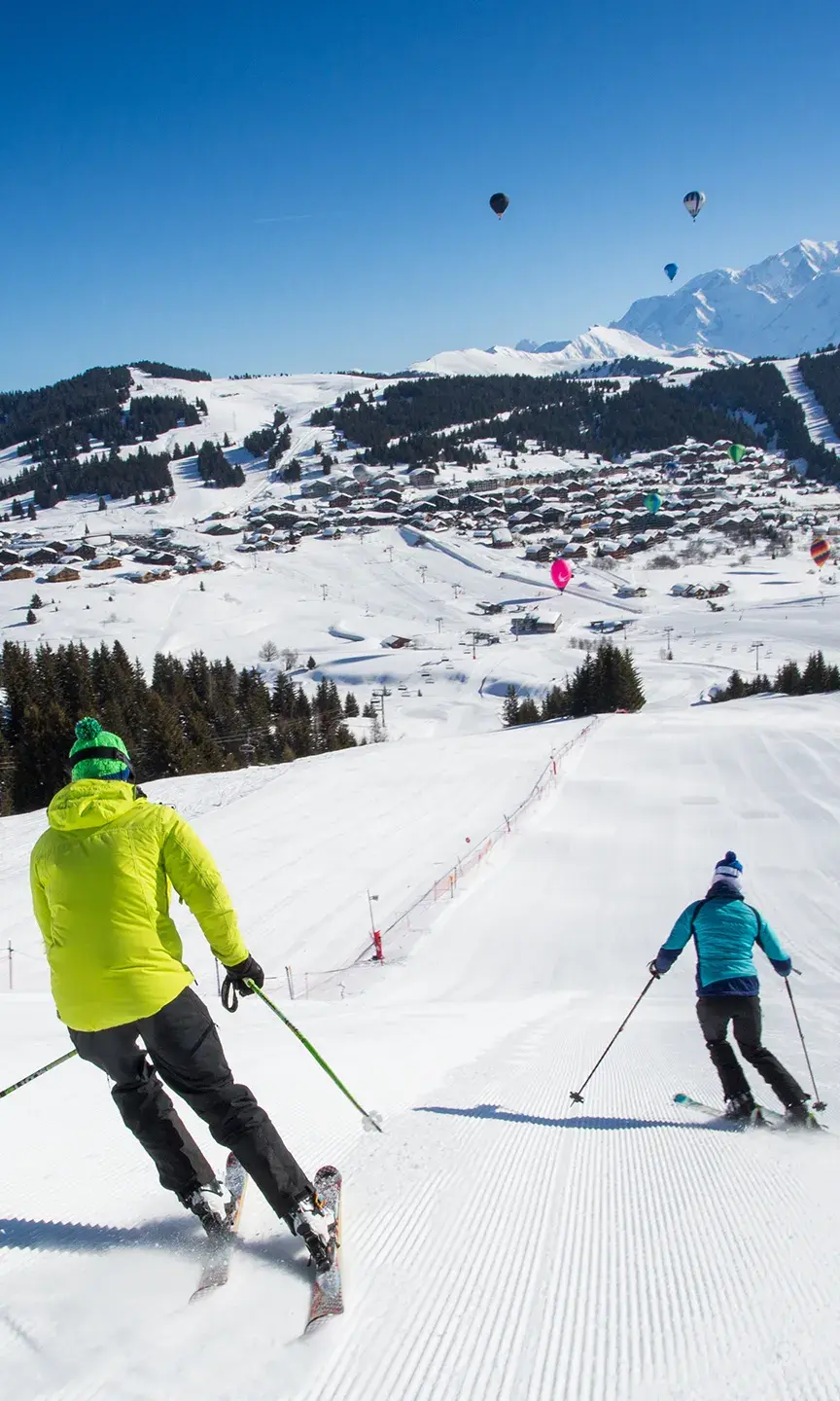 Espace Diamant - Les Saisies - Hiver - Skieurs - Pistes de ski