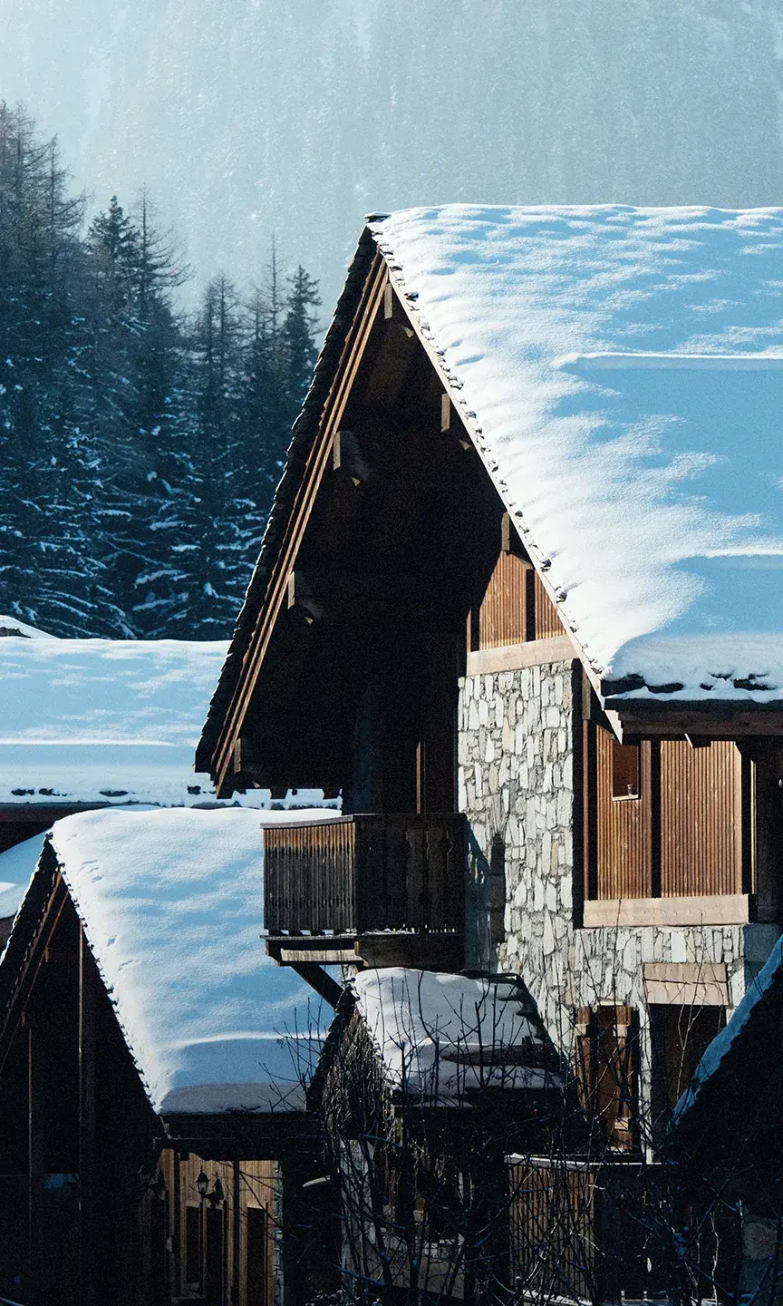 Sainte-Foy-Tarentaise - Hiver - Village - Chalet