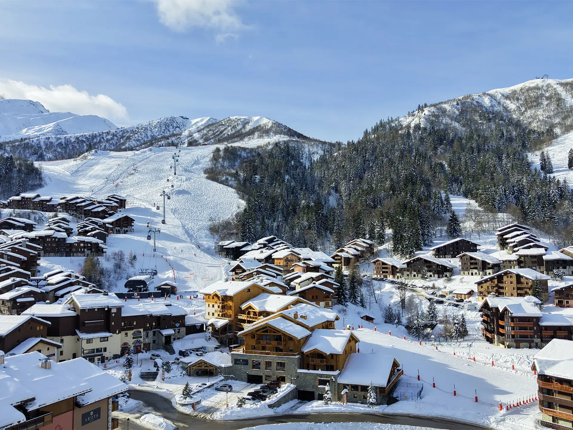 Valmorel, vue drone