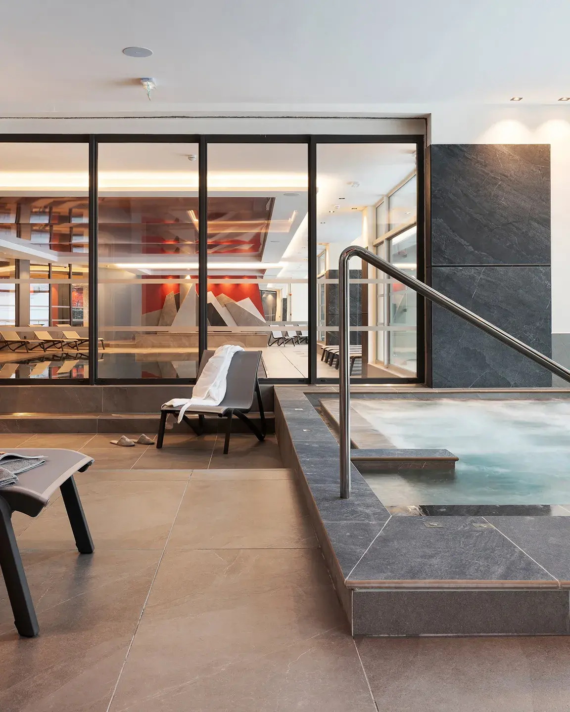 Bain bouillonnant de l'espace bien-être de Alhéna à Flaine Forum