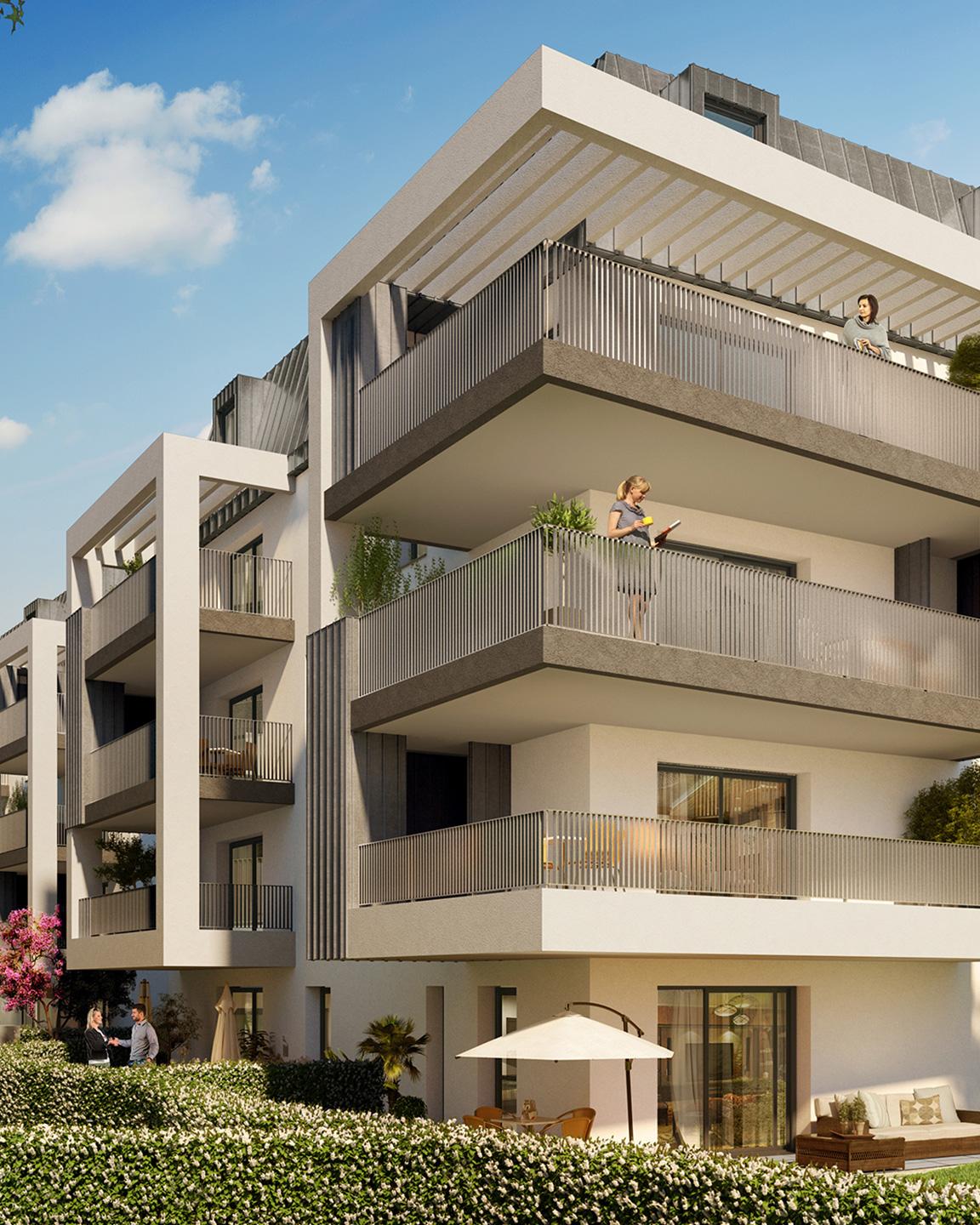 Vue extérieure de la résidence Clos Marlioz située à Aix-les-Bains