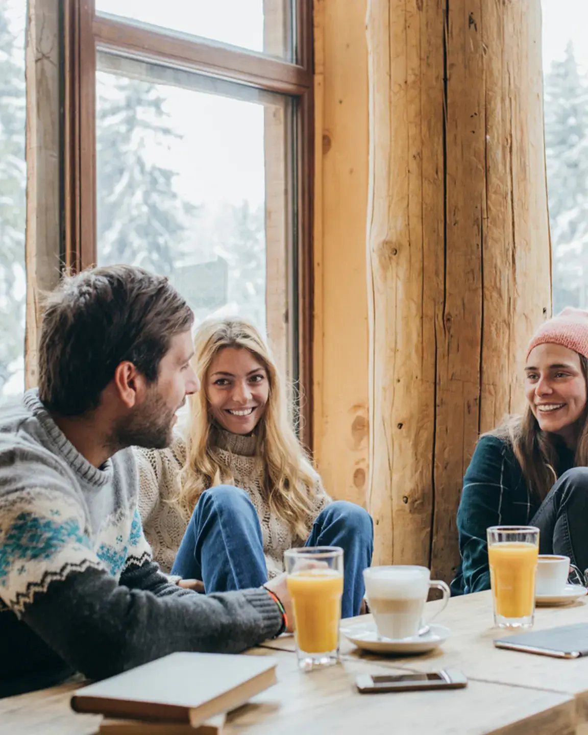 Hiver - Bar - Boire un verre entre amis