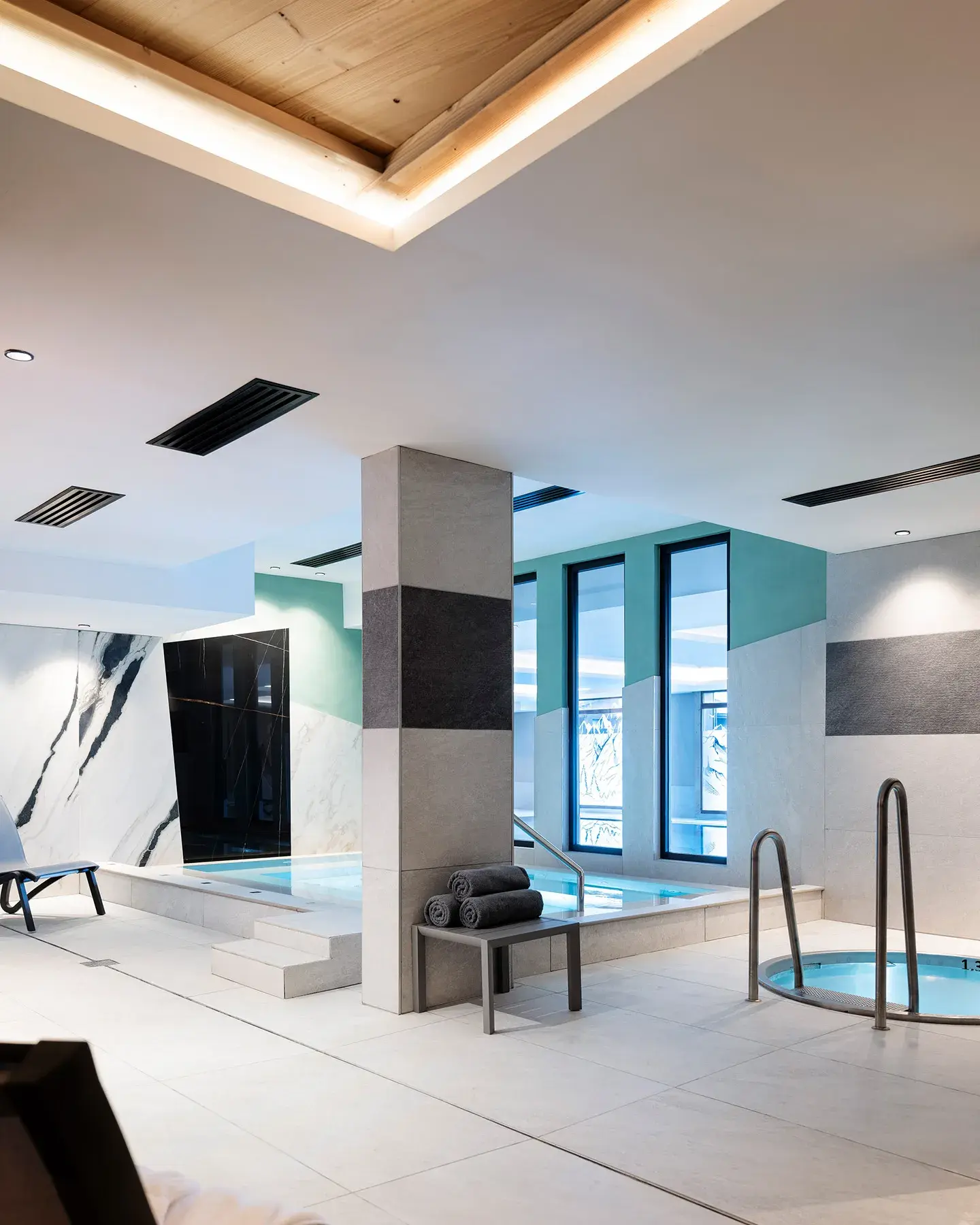 Spa Montagnes du Monde® d'Akoya à Valmorel - Bain bouillonnant & bain nordique