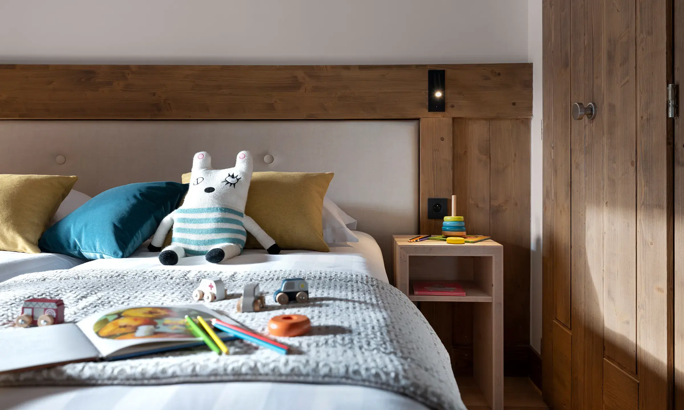 Chambre enfant dans un appartement disponible aux Chalets Láska situé aux Contamines-Montjoie