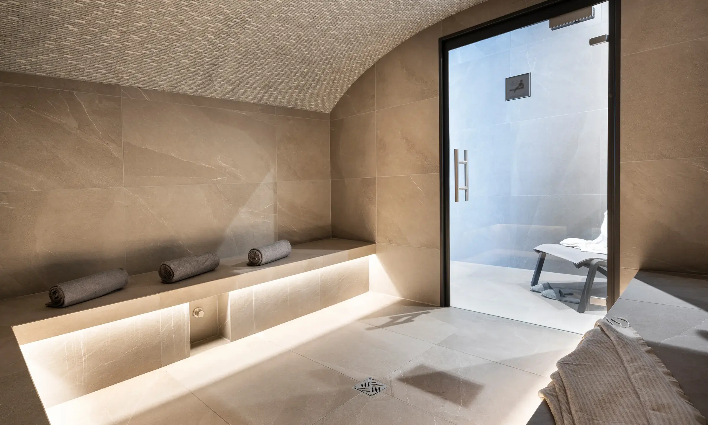 Hammam de l'espace bien-être du Hameau de l'Ours à Manigod La Croix Fry