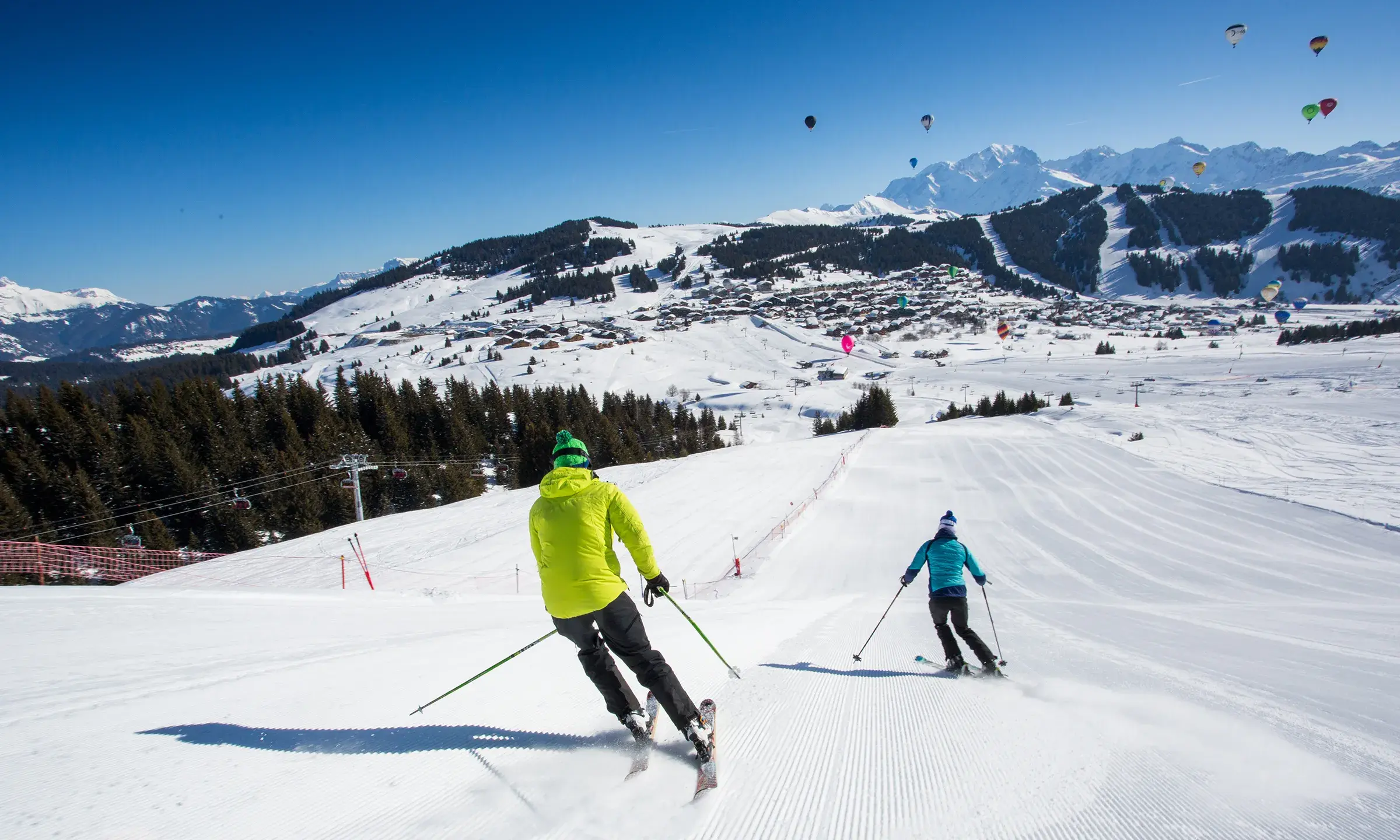 Espace Diamant - Les Saisies - Hiver - Skieurs - Pistes de ski