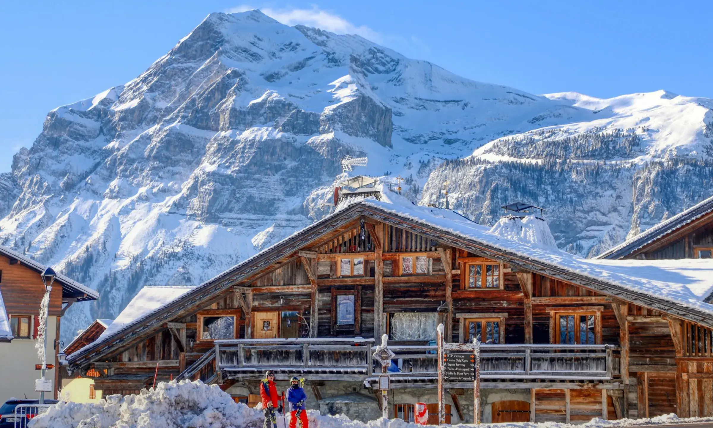 Les Carroz d'Arâches - Hiver - Vue montagne