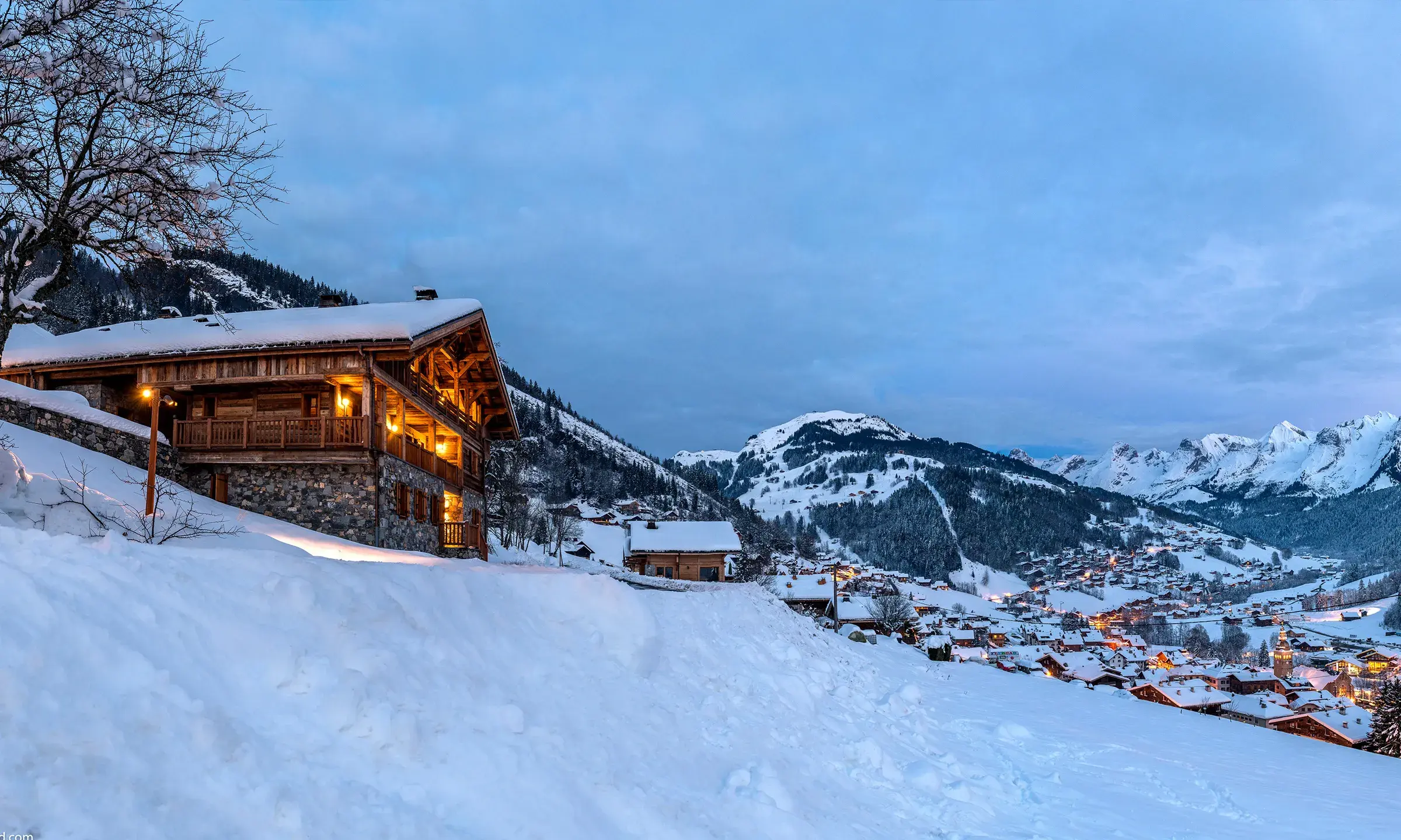 La Ferme de Juliette - Le Grand-Bornand - Hiver - Nuit - Extérieur