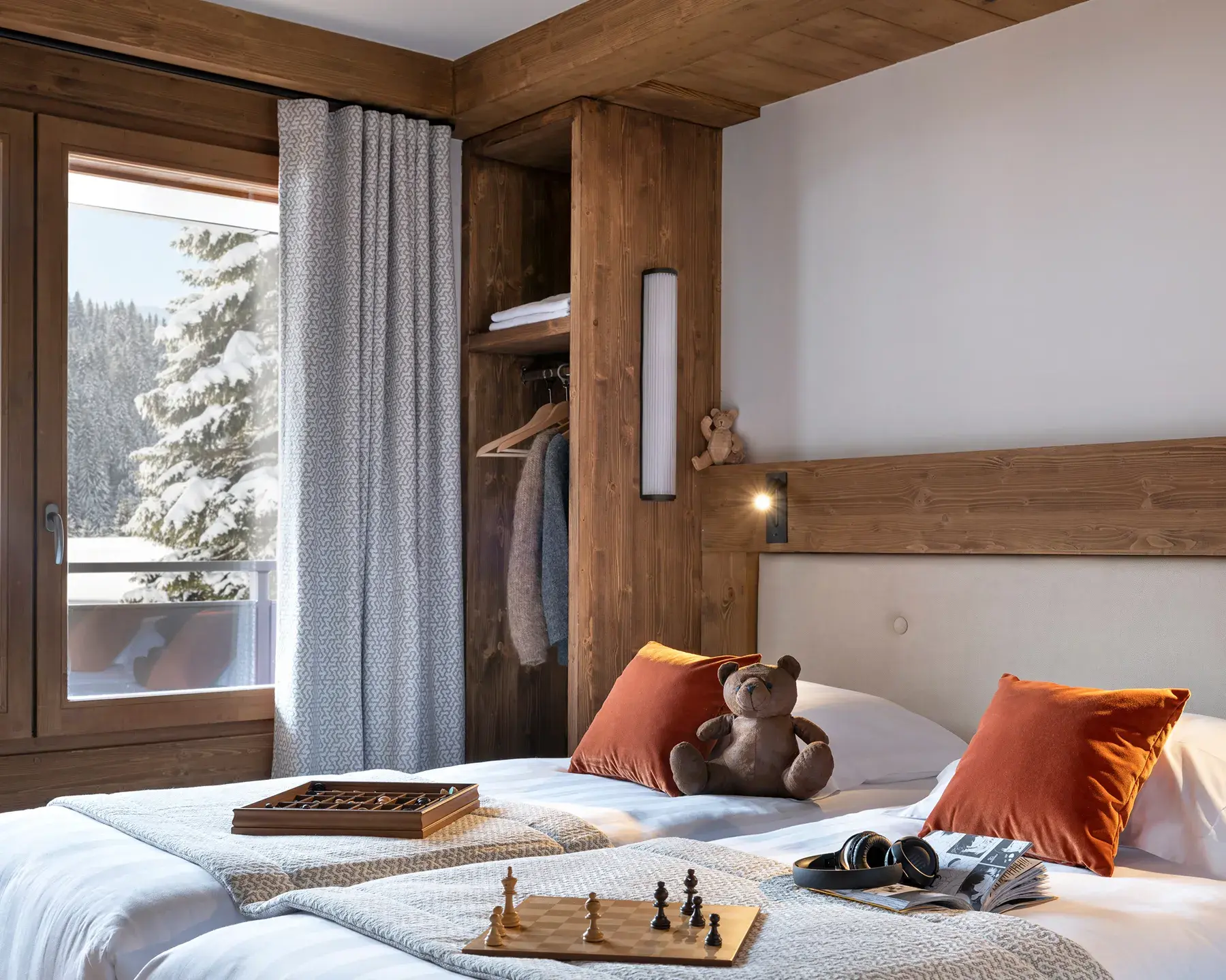 Chambre avec vue dans un appartement à vendre des Chalets Láska disponible aux Contamines-Montjoie