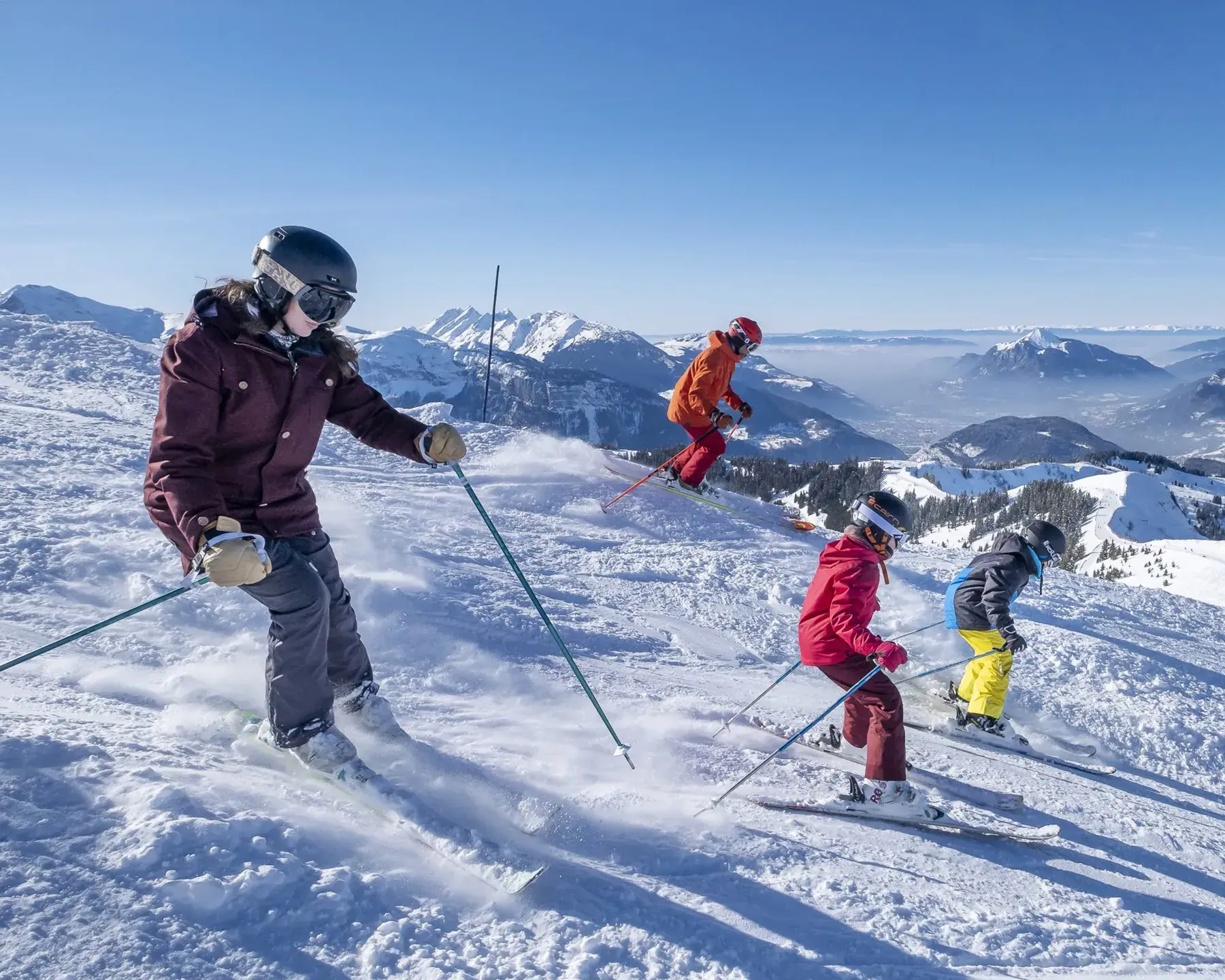 Les Carroz d'Arâches - Domaine Skiable - Grand Massif - Skieurs